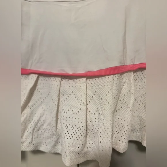 Eleven Venus Williams Devotion Skort Tennis Skirt White Hearts Pink Stripe M NWT - Picture 9 of 13